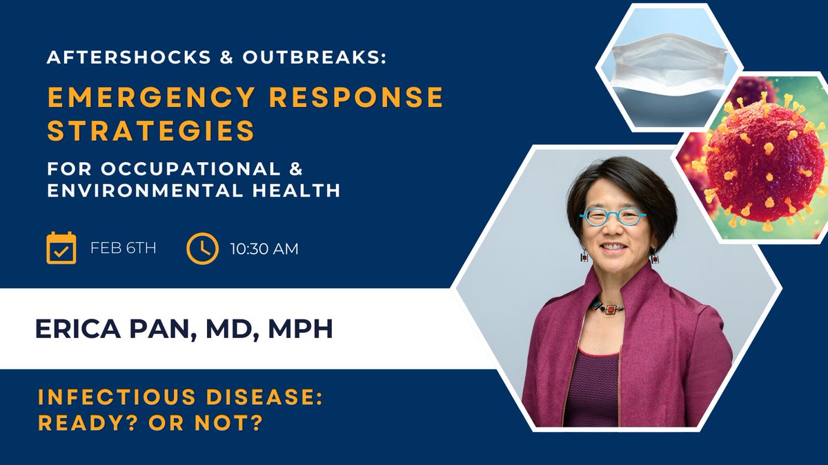 UCB COEH (@ucb_coeh) on Twitter photo Meet Dr. Erica Pan, MD, MPH, State Epidemiologist <a href="/CAPublicHealth/">California Department of Public Health</a>! Pan will share insights from her extensive experiences in infectious disease and public health. Join her on February 6th at 10:30 am for "Infectious Disease: Ready? or Not?" Register at na.eventscloud.com/ehome/824741 Meet Dr. Erica Pan, MD, MPH, State Epidemiologist <a href="/CAPublicHealth/">California Department of Public Health</a>! Pan will share insights from her extensive experiences in infectious disease and public health. Join her on February 6th at 10:30 am for "Infectious Disease: Ready? or Not?" Register at na.eventscloud.com/ehome/824741