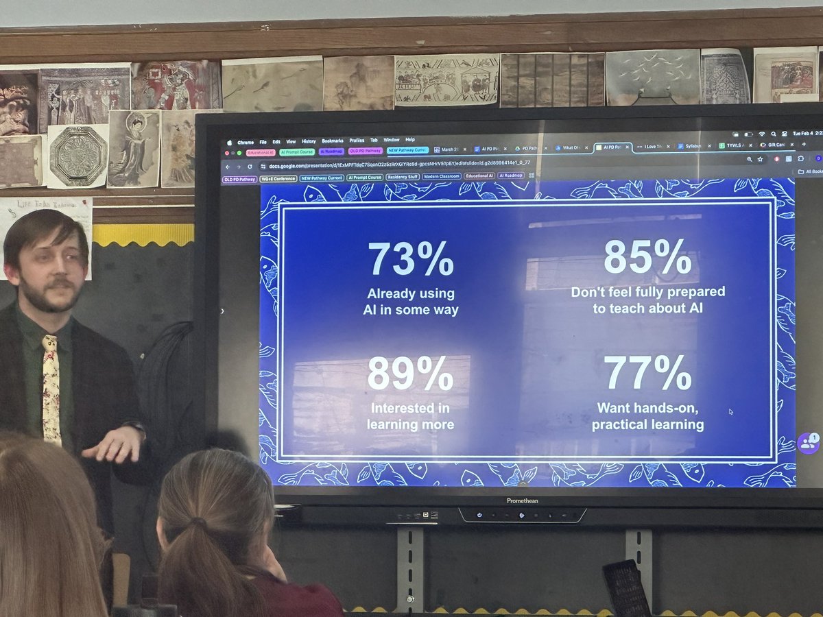 apersad's tweet image. An incredible start to our teacher led 5 part series PD : the practical guide to AI, a no nonsense guide for teachers #AIinEducation #teachingwithAI #AIdatascience