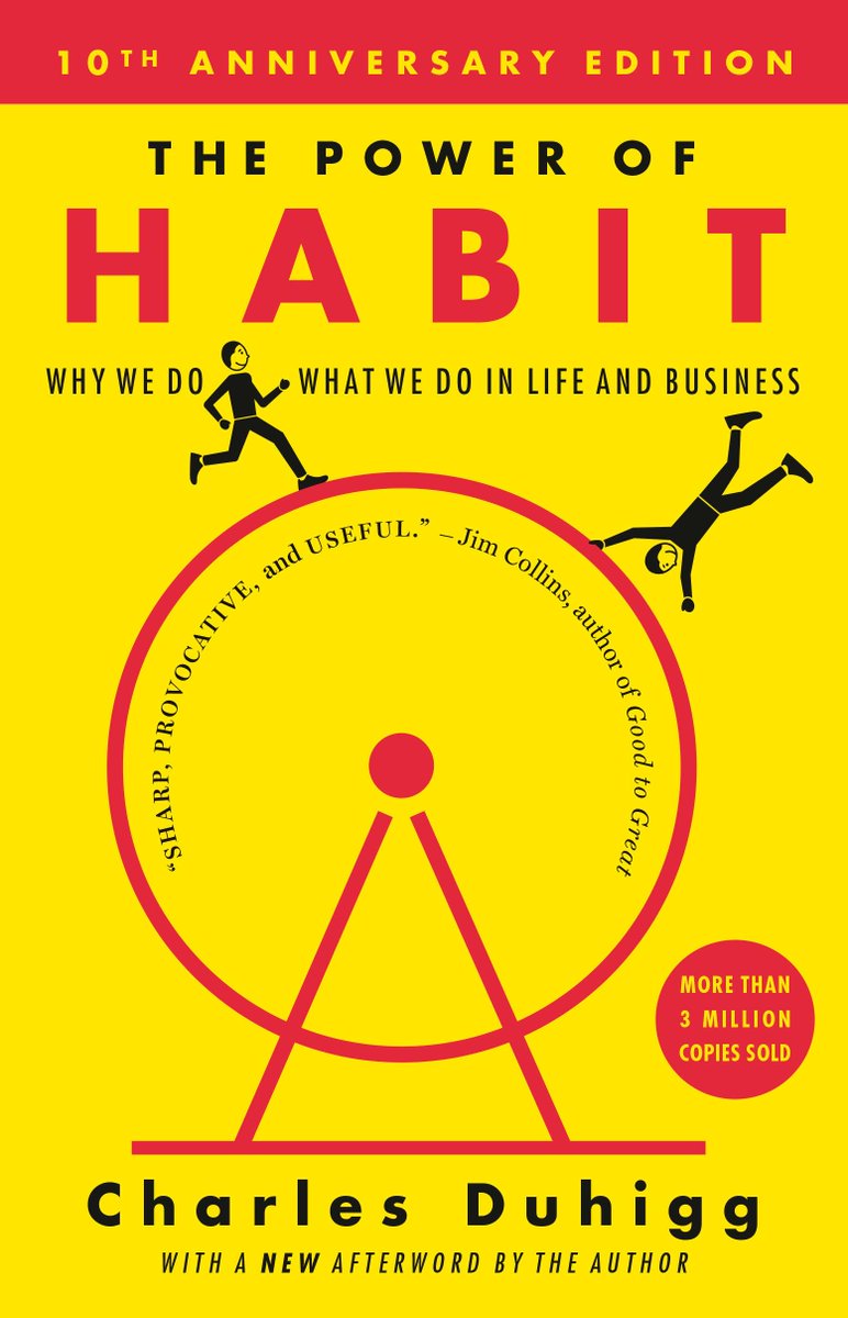 Here's a book that you NEED to read: The Power of Habit by Charles Duhigg. 🧠

This book explores habit formation and answers how habit loops work and how to change them.

A thread --> 🧵