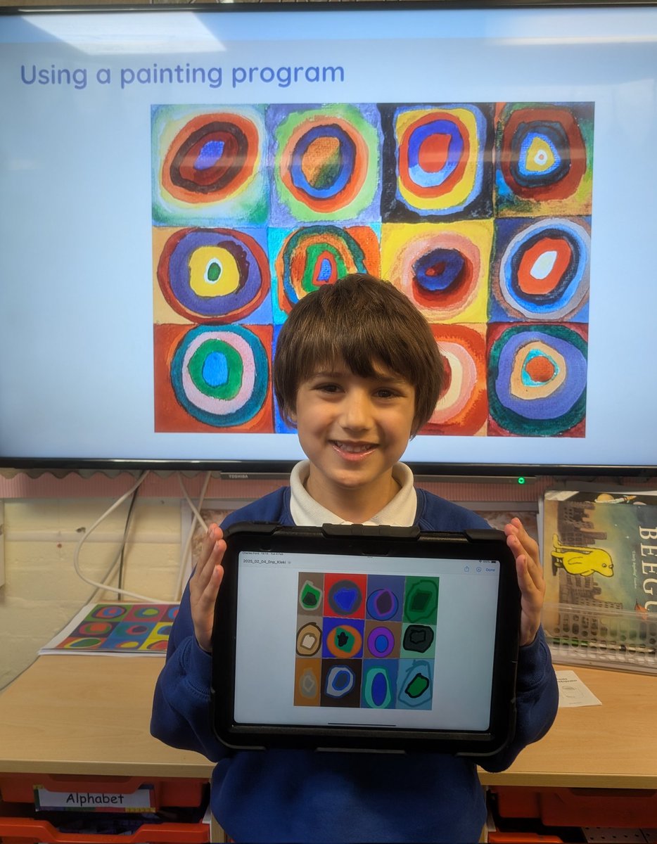 Crawshawboothps's tweet image. Check out these fantastic digital artists in Class 3! Today they created these colourful abstract pieces in the style of Kandinsky. 🎨💻👏🏻
#kandinsky #digitalpainting #primaryart #computing @tate_kids