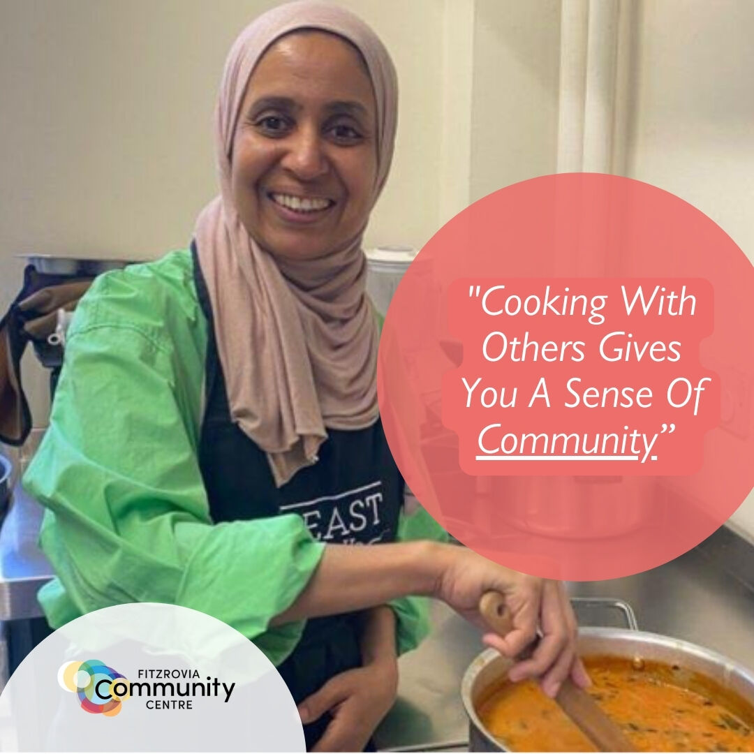Meet Tauhida, passionate cook &amp; volunteer at Fitzrovia Community Centre! She joined our Healthy Eating on a Budget Programme, learning about nutrition &amp; portion control while giving back.

Read her full story - fitzroviacommunitycentre.org/news-and-blog/…

#HealthyEating #Fitzrovia #VolunteerStory
