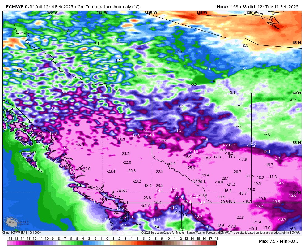 vlad_rad's tweet photo. Another major #ArcticOutbreak is likely for the #BCCoast by early next week.
#BCCold #BCWx #PNW #West #PolarVortex #WINTER https://t.co/VOos1mHW7i