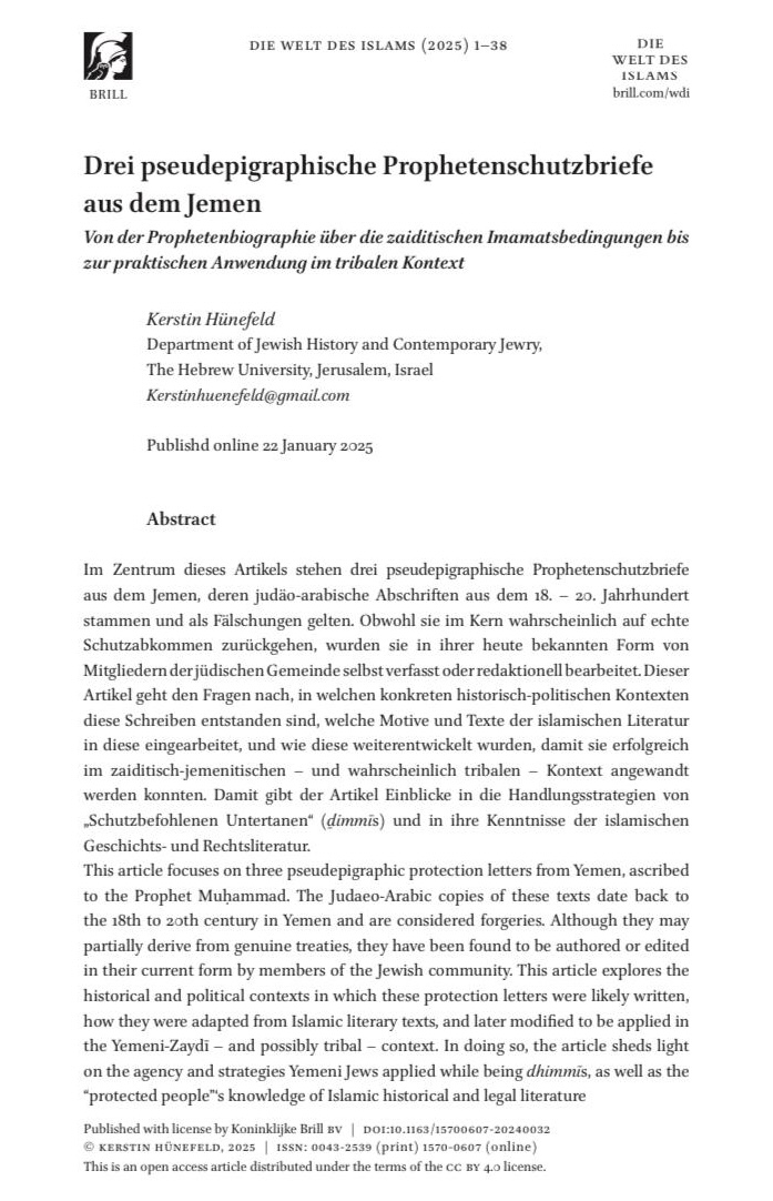 KerstinHunefeld's tweet photo. My new article on falsified dhimma contracts in Yemen
https://t.co/00CRp70j3f https://t.co/rCAdeznu4x