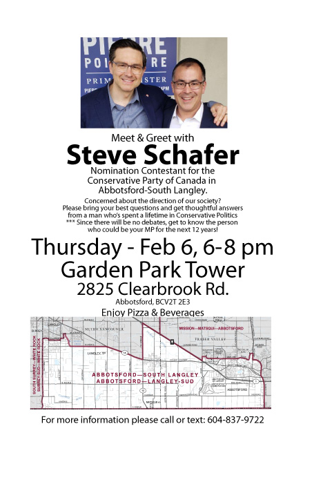 akasteveschafer's tweet photo. The tariffs are on pause for now, but the assault on freedom of religion continues.

Recommendation #430 from the Finance Committee was that charitable tax status be removed from organisations who use "advancement of religion as a charitable purpose."

Don't forget that this Prime Minister's daddy was the one who brought in the Charter of Rights and Freedoms - the one whose preamble acknowledges the supremacy of God and calls freedom of religion a "fundamental freedom."

Join me this Thursday from 6-8pm (doors will be open early, around 5:30) for a brief talk and an extended Q&A on freedom of religion (or any other questions about government, really) and enjoy thorough answers from an actual conservative perspective from someone who's spent a lifetime in conservative politics.

No registration required, so please invite your pastors, friends, and family from the Abbotsford-South Langley area for a great time of food, fellowship, and freedom fighting!