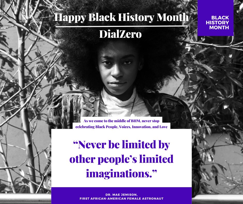 DialZeroApp's tweet photo. Happy Black History Month from DialZero! Remember to celebrate Black love, beauty, innovation, and voices everyday. #BlackHistoryMonth https://t.co/lavvvQsLh1