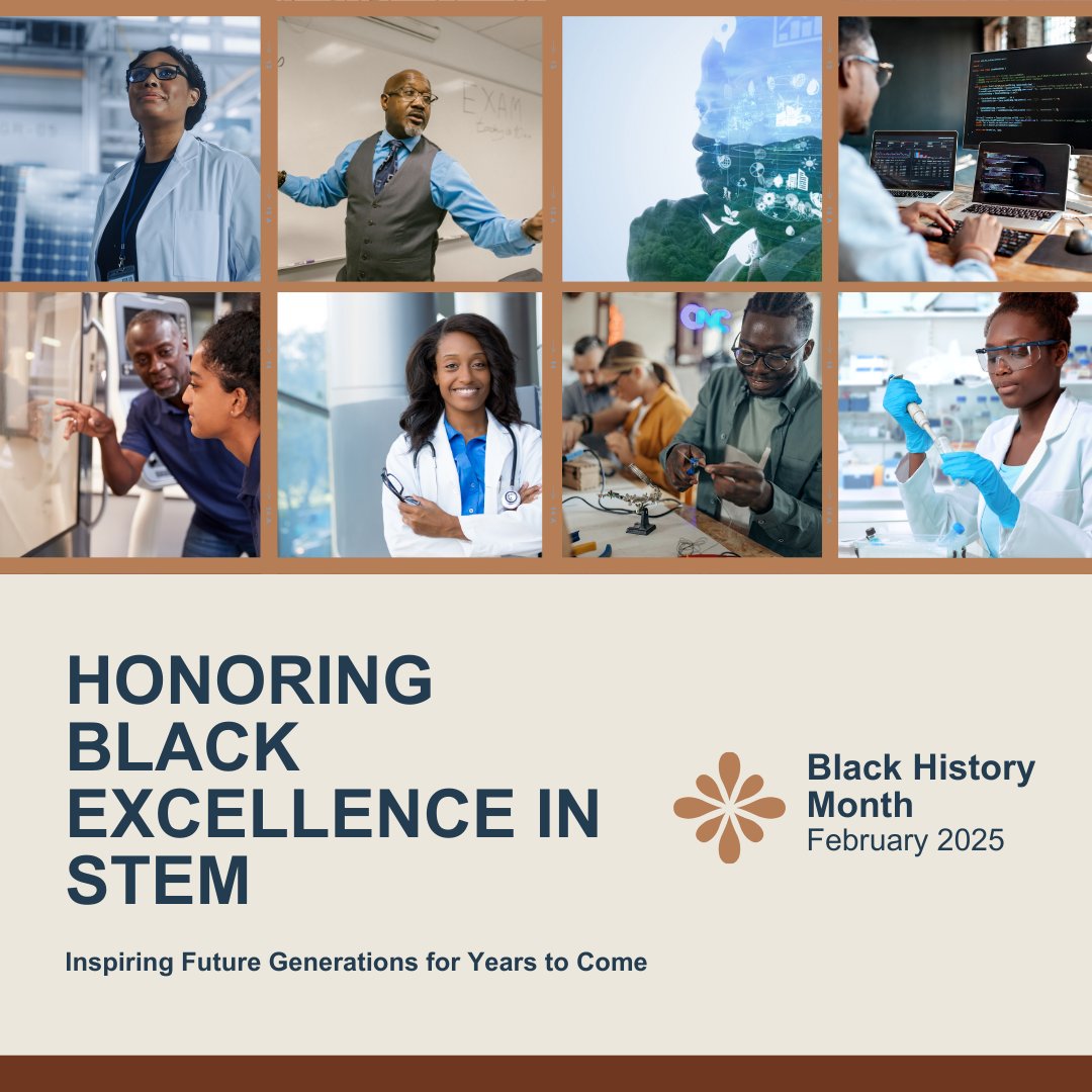 JWomMinSciEngr's tweet image. It's #BlackHistoryMonth &amp;amp; we’re celebrating Black Excellence in STEM with:

🔬 Spotlights on Black researchers
📚 JWM research on #DiversityInSTEM
📊 Data &amp;amp; advocacy for #STEMEquity
🎓 Educational &amp;amp; mentorship resources 

Follow along &amp;amp; join the conversation!  #BlackInSTEM  #JWM