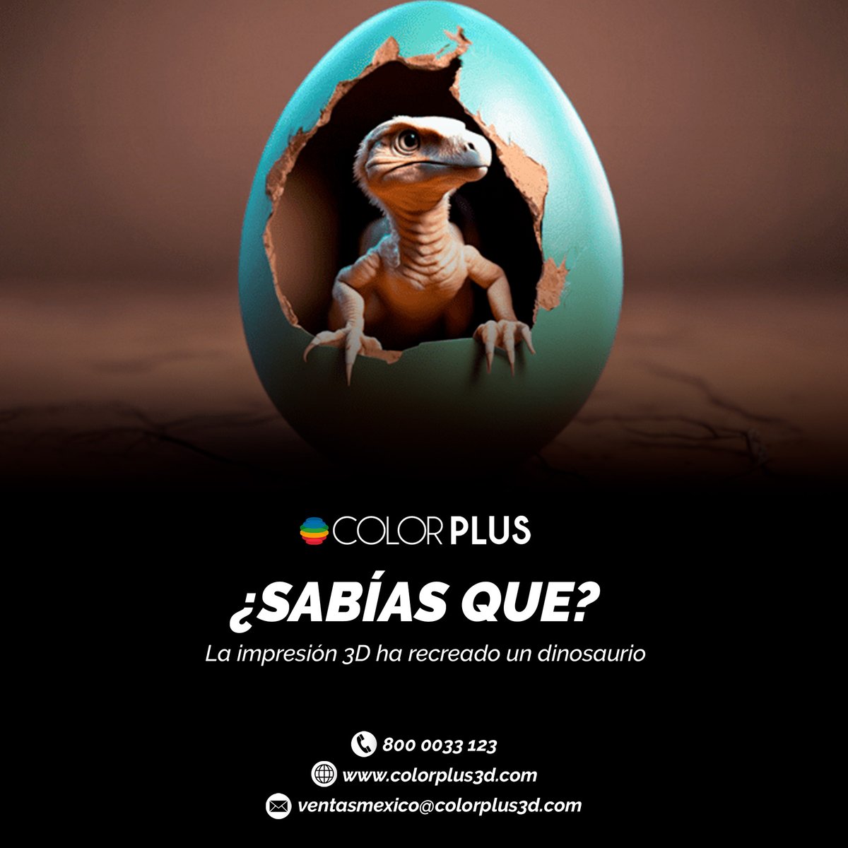 ColorPlus3d's tweet image. 👀¿Sabías que la impresión 3D ha recreado un dinosaurio?👀
👨🔬Científicos de Isla Nublar crearon un embrión de velociraptor 🦖 con bioimpresión 3D y 🧬 ADN de ave🦅, abriendo debates éticos sobre la resurrección de especies extintas. 😱
.
.
#impresion3d #sabiasque #dinosaurio