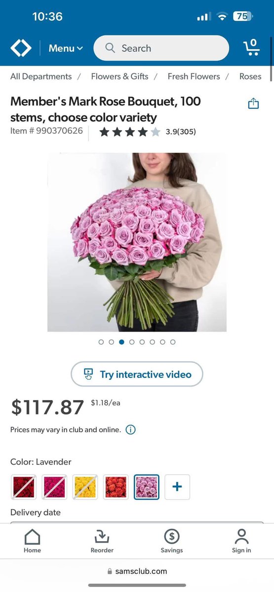 maceonotes's tweet photo. Sam's Club has 100 rose bouquets for $100 ..You love her; buy her flowers for Valentine's Day. 💐🙂‍↔️ https://t.co/QqpTAvlq0N