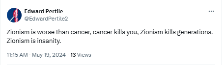 StopAntisemites's tweet photo. Terrifying news out of Suffolk County, NY. Parents, how would you feel knowing your child's school bus driver is a vile antisemitic bigot? Ed Pertile:

- calls Zionism—a belief held by 95%+ of Jews—"a cancer, insanity, evil," & compares Jews to Nazis & the KKK
- defends Hamas, a terror group responsible for murder, kidnapping, & rape of men, women, & children, while comparing them to Nelson Mandela
- supports the 10/7 massacre, calling victims "fake & satanic Jews"
- claims Jewish organizations control the government