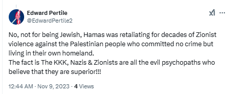 StopAntisemites's tweet photo. Terrifying news out of Suffolk County, NY. Parents, how would you feel knowing your child's school bus driver is a vile antisemitic bigot? Ed Pertile:

- calls Zionism—a belief held by 95%+ of Jews—"a cancer, insanity, evil," & compares Jews to Nazis & the KKK
- defends Hamas, a terror group responsible for murder, kidnapping, & rape of men, women, & children, while comparing them to Nelson Mandela
- supports the 10/7 massacre, calling victims "fake & satanic Jews"
- claims Jewish organizations control the government