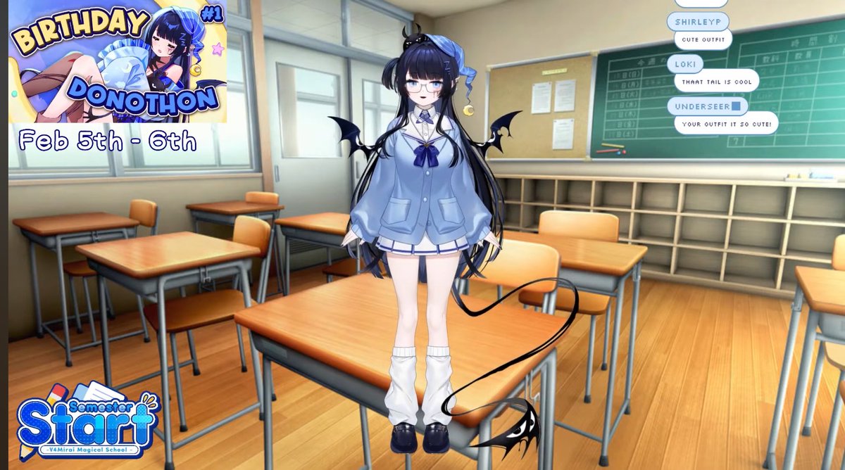 scarlet_otk's tweet image. school outfit is very cute and attractive and suits Rem very well💙 Definitely a class and school popular person!
#REMKanashibari 
#LiveDreaming