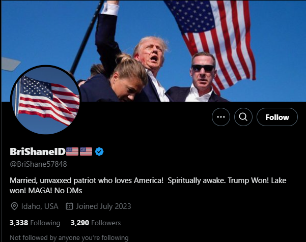 AstronomerRyan's tweet photo. @BriShane57848 @LorrieAnn25 @DarrigoMelanie Me either, look at this ignorant moron following a wacko cult of personality. I've never seen anyone as dumb as thinking this guy cares about America. https://t.co/gynd837OLb