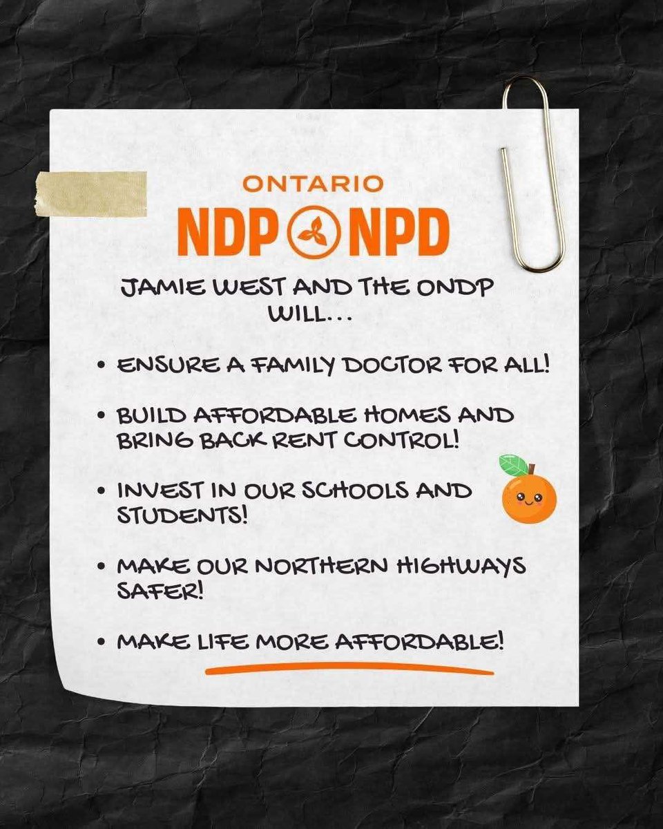 MPP Jamie West tweet media