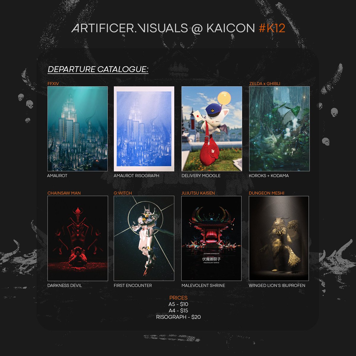 this upcoming weekend will be my final con for the foreseeable future; I've decided to step away from tabling and art in general (although you might still see me around at conventions helping out my partner <a href="/shuur0u/">Shuu💌 @ Animaga H24</a>).

thank you all for your support these past few years ❤️