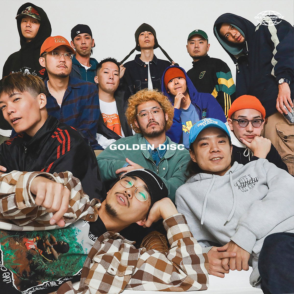 Gudamanss's tweet photo. 【New Release】
Oll Korrect - GOLDEN DISC

全曲YoshinumaプロデュースのOK CLANのアルバムが出ました。今回はMix/Masteringもヨシヌマ。

俺は4曲参加してて、1曲ソロもあります。激ヨロシク。

https://t.co/9f62XsEm4p https://t.co/CK7AF5qdL4