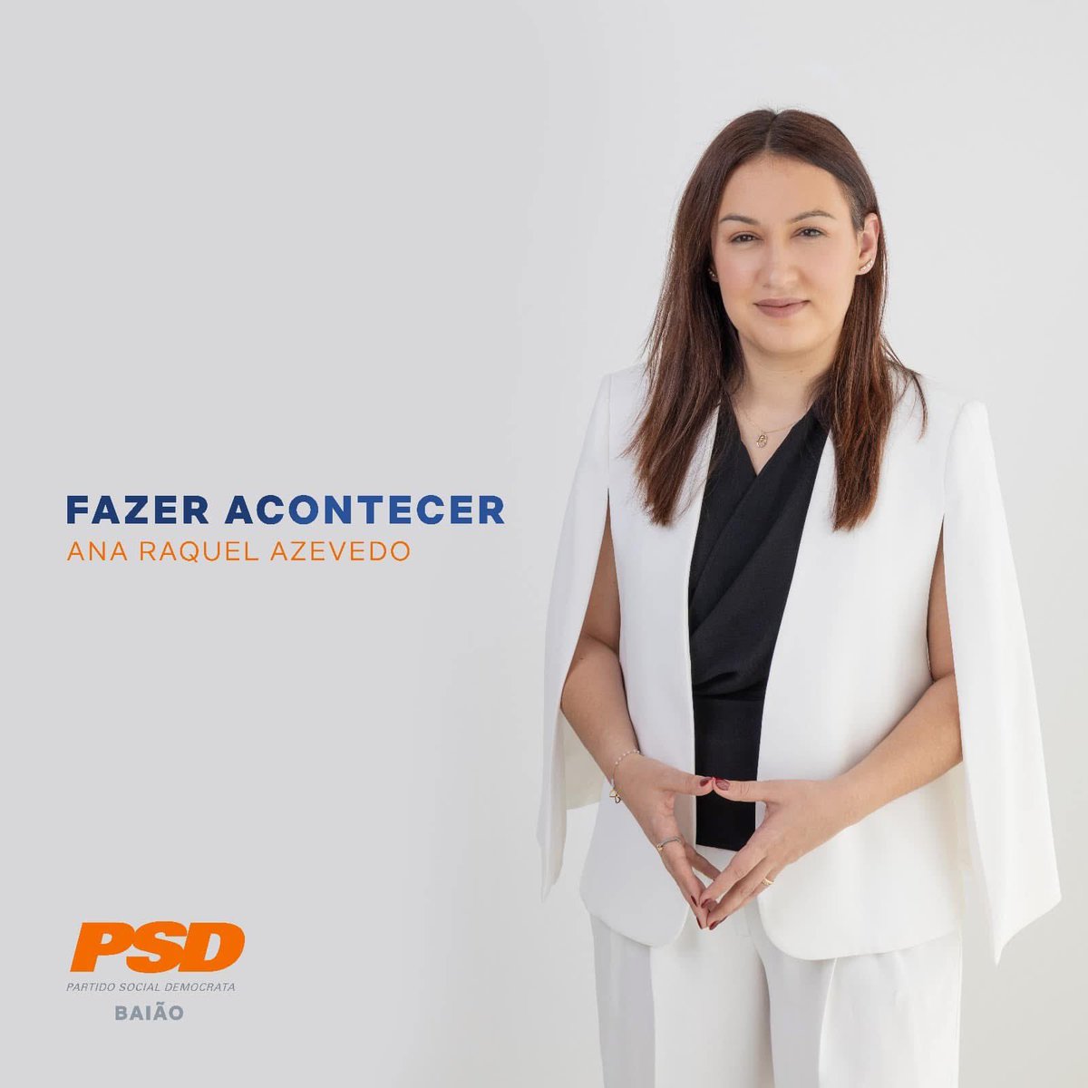 𝐒𝐨𝐮 𝐂𝐚𝐧𝐝𝐢𝐝𝐚𝐭𝐚 𝐚̀ 𝐂𝐚̂𝐦𝐚𝐫𝐚 𝐌𝐮𝐧𝐢𝐜𝐢𝐩𝐚𝐥 𝐝𝐞 𝐁𝐚𝐢𝐚̃𝐨 𝐩𝐞𝐥𝐨 𝐏𝐒𝐃

Começa hoje uma caminhada que vai transformar Baião num concelho próspero e estou motivada para fazermos desta campanha uma demonstração da garra baionense.

Vamos FAZER ACONTECER!