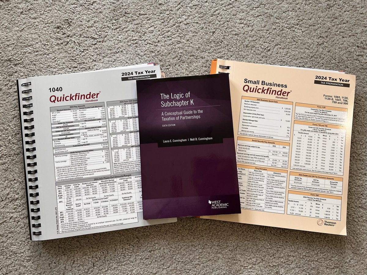 Busy season “light reading” books have finally arrived.  I should have no trouble falling asleep during busy season this year!  #taxtwitter