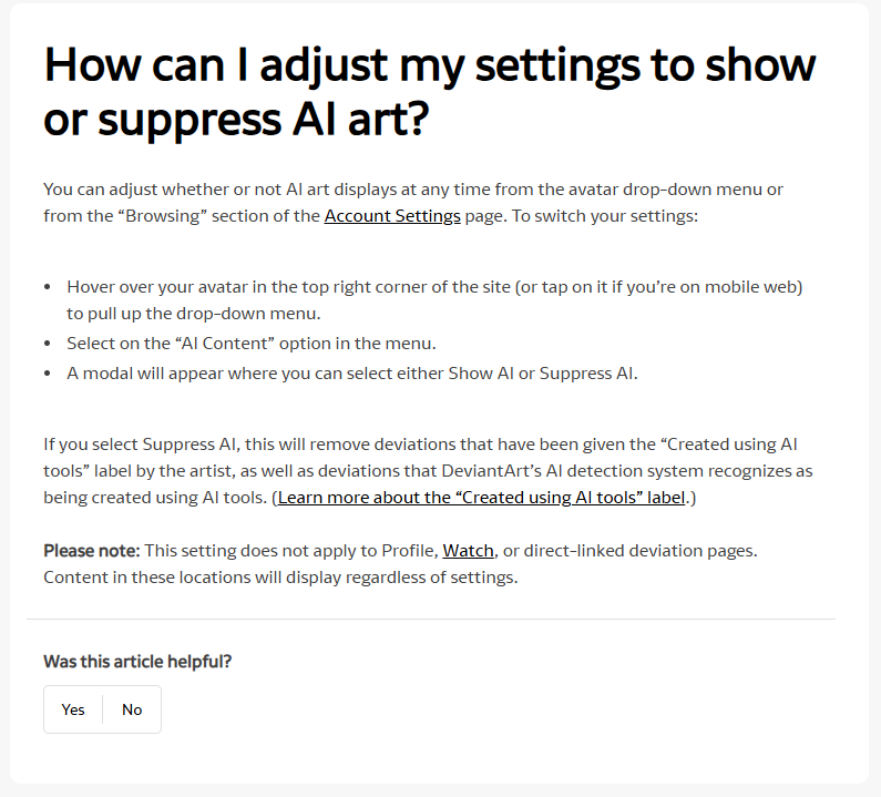 Just a remindeer that you can block some of the AI content on your feed for DeviantArt. I just figured out how to do it because I'm dumb