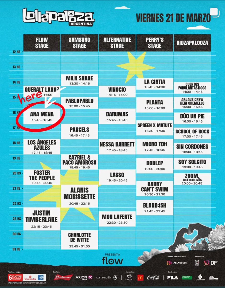 AnaMenaMusic's tweet photo. QUÉ GANAS DE VERNOSSS 🇦🇷 @lollapaloozaar https://t.co/Kxwe0K2rmI