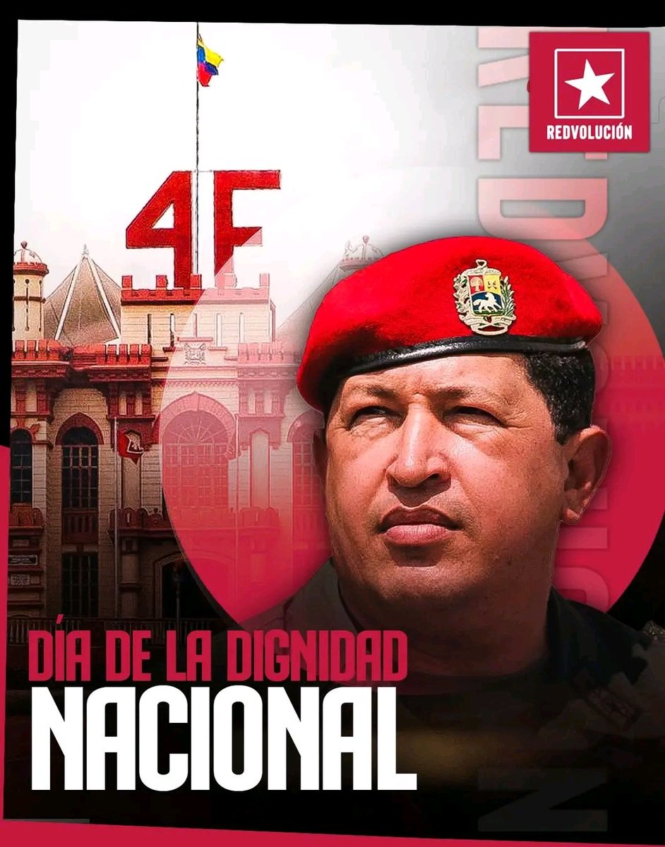 🇻🇪 || ✊🏻 Hoy Venezuela conmemora el 4F, aniversario de la dignidad e integración cívico-militar, liderado por Hugo Chávez en 1992, un hito en la historia de la Revolución Bolivariana. ✊️🇳🇮🖤❤️
#SomosUNAN #SoyCSM
#2025AvanzandoEnRevolución
#4619SiempreMásAllá