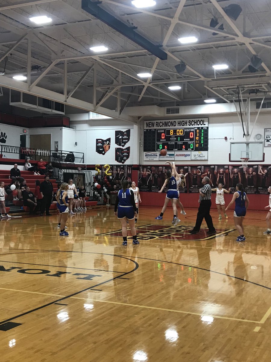 Senior Night for our GBB team and their families. Lady Lions sang the National Anthem (really impressive job), awesome job by the pep band and we got Addison in the game for a play since she couldn’t play with her injury. #NRPRIDE!