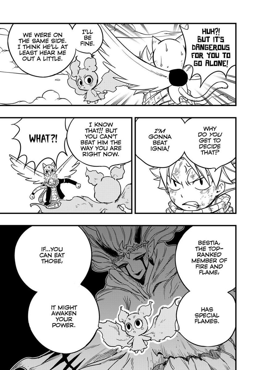 RewindStraight's tweet photo. Natsu and Lucy powerups on the horizon! Natsu about to get some crazy ass flames that’ll “awaken his power” and Lucy is gonna be able to summon a dragon god now🔥 https://t.co/wR1BMqCdr1