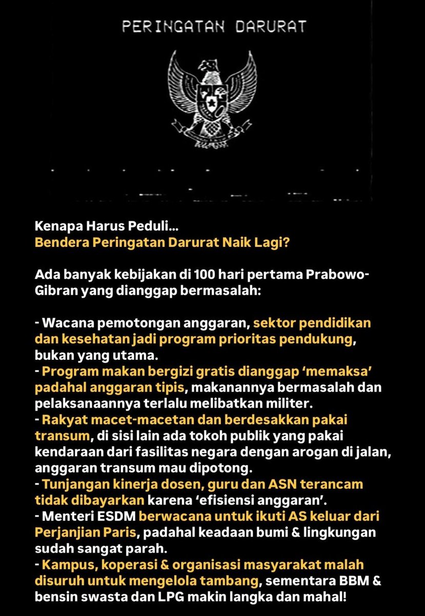 whyurdn_'s tweet photo. peringatan darurat #PeringatanDarurat https://t.co/CepBiHvI9r