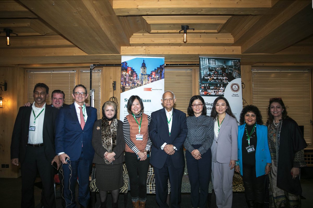 SingularityAca2's tweet photo. 🌎 Empowering Global Collaboration for the Intelligent Age at Davos

🕒 On January 22, during the World Economic Forum (WEF) week in Davos, Singularity Academy proudly supported “Collaboration for the Intelligent Age Between Europe, Switzerland, and Asia”, an impactful event hosted by SwissCham Asia at the Morosani Hotels Davos. The event brought together visionary female leaders to explore the power of cross continental partnerships in shaping the future of technology, education, and industry.

🎤 Key Speakers:
Prof. Dr. ir. Ying Zhang– President, Singularity Academy 
Audrey Ma – Vice President, REFIRE  
Prof. Dr. Irene Ng – Group CEO, Dataswyft Ltd., U.K. 
Gulnara Salimova – President, Swiss-Uzbek Chamber 
Ms. Nadira Panjwani – Chair, Panjwani Foundation and Trust

👉 Moderated by Dr. iur. Urs Lustenberger  President of SwissCham ASIA, the discussion focused on building meaningful partnerships across borders to address global challenges and opportunities in the intelligence age. We are grateful to ikram sehgal, Founder of Pathfinder Group, for his invaluable support in making this event a success.

📢 Stay tuned for the workshop video, coming soon!#CollaborationForTheIntelligentAge #Davos2025 #GlobalPartnerships 
#WomenInLeadership #Innovation #SingularityAcademy #PathfinderGroup 
#CrossContinentalCollaboration #FutureOfTechnology #AI #Sustainability 
#SmartEducation #GlobalLeadership #TechInnovation #StrategicPartnerships 
#IntelligentAge #GlobalNetworking #EmpoweringWomen #LeadershipInTech 
#DigitalTransformation #NextGenLeadership #SmartCities #EnergyInnovation 
#FutureOfWork #BuildingTheFuture