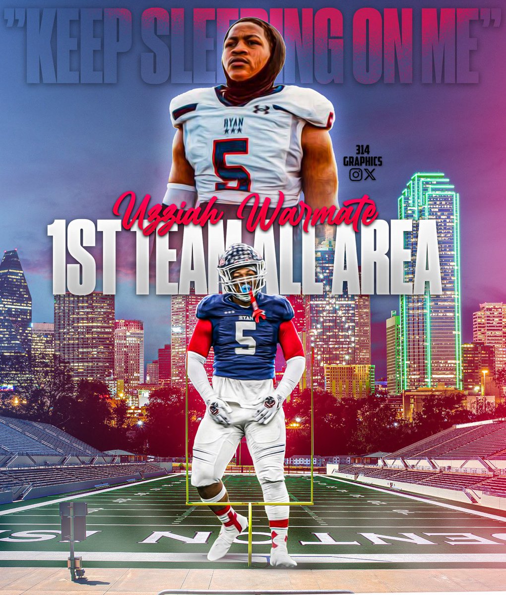 3⭐️Uzziah “Cookie” Warmate (@uzziahwarmate) on Twitter photo 🚨🚨🚨
#AGTG
<a href="/AllNOneSports1/">All-N-One Sports Services</a> <a href="/cjrecruiting2/">CJ Recruiting + AURA Sports</a> <a href="/CoachCockerill/">Will Cockerill</a> <a href="/LdubbRedRed/">Lawrence Williams, M.Ed</a> <a href="/CoachHart5/">Coach Hart</a> <a href="/DRR_Recruiting/">Denton Ryan FB Recruiting</a>
District Defensive MVP ✅
1st Team ALL AREA ✅
🎥 hudl.com/v/2RUcYF 🚨🚨🚨
#AGTG
<a href="/AllNOneSports1/">All-N-One Sports Services</a> <a href="/cjrecruiting2/">CJ Recruiting + AURA Sports</a> <a href="/CoachCockerill/">Will Cockerill</a> <a href="/LdubbRedRed/">Lawrence Williams, M.Ed</a> <a href="/CoachHart5/">Coach Hart</a> <a href="/DRR_Recruiting/">Denton Ryan FB Recruiting</a>
District Defensive MVP ✅
1st Team ALL AREA ✅
🎥 hudl.com/v/2RUcYF