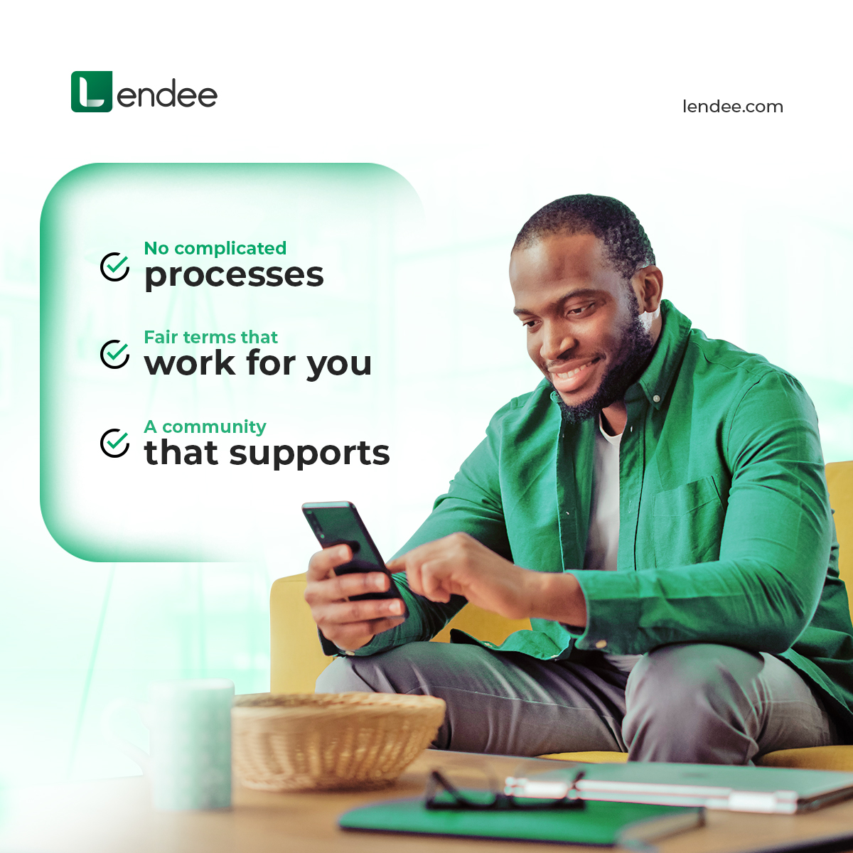 lendeeapp_'s tweet photo. With Lendee, getting the support you need is simple and stress-free. 

No hurdles, just fair terms and a community that has your back. 🤝

#Lendee #SeamlessSupport #Microloans #FinancialFreedom #microlending https://t.co/mF09N5UMMg