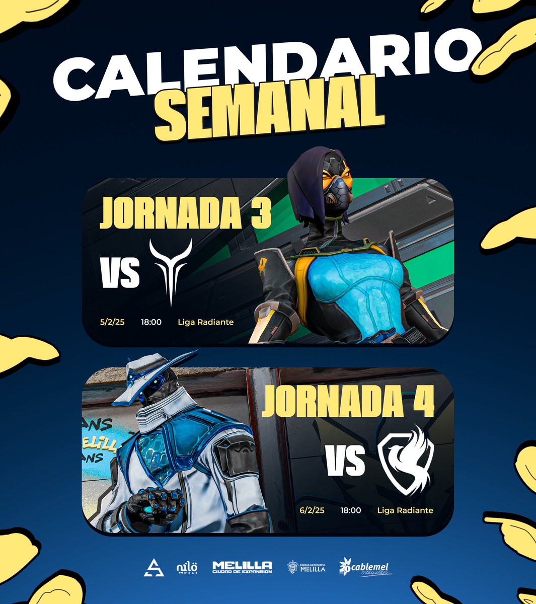 📆CALENDARIO SEMANAL📆

Estos serán nuestros enfrentamientos para esta primera semana de Febrero👇🔵

#WeAreTitans || #ElCorazónDeTodos🫀