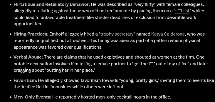 VRWCTexan's tweet photo. Have female staff members been adequately warned?

#Emhoff accused by former colleagues of inappropriate and misogynistic behavior during his tenure at the LA office of Venable LLP, 2006~17. 
Grok summary: https://t.co/PachGSh3Od