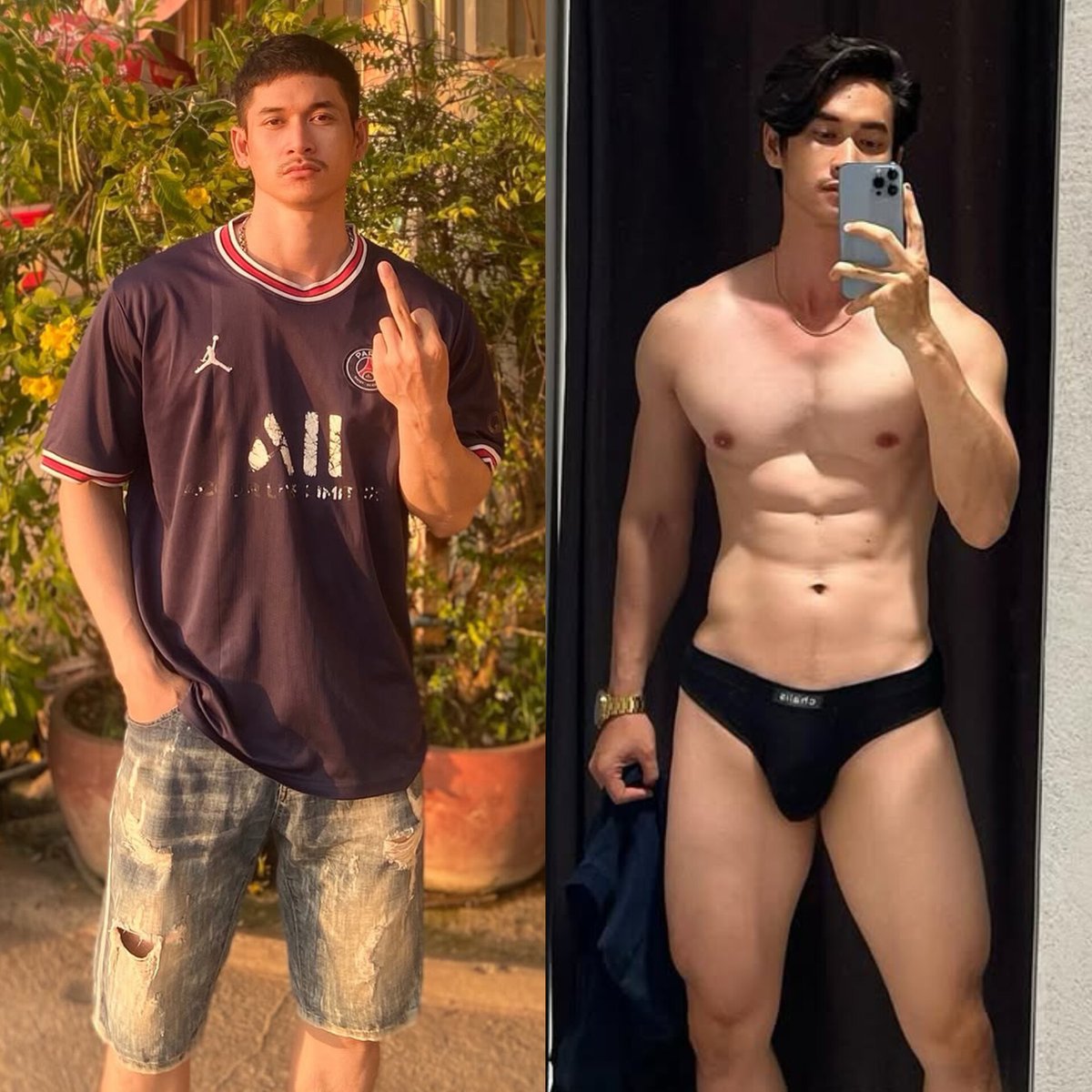 ejaisingig's tweet photo. ไม่ถอด VS ถอด https://t.co/SLcgC3Jidp