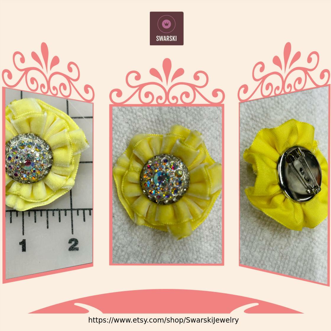 SwarskiJ's tweet image. Gorgeous Yellow and Crystal Handmade Brooch. Accessories. Velvet Brooch, Hat Brooch. #HatPin #StickPin 
$14.44
➤ etsy.com/listing/172362…