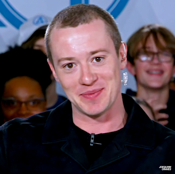 joseph quinn in an interview for good morning america to promote the film the fantastic four first steps (2025)