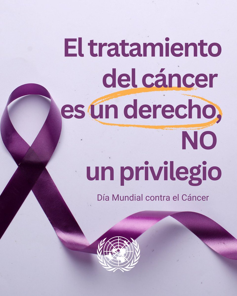 #DiaMundialContraElCancer #WorldCancerDay 
Que ninguna muerte sea consecuencia de falta de cuidado o atención. Todos los gobiernos deben destinar políticas y recursos para: informar, prevenir, tratar oportunamente, brindar cuidados y no discriminar. 
¡Acciones, no listones!