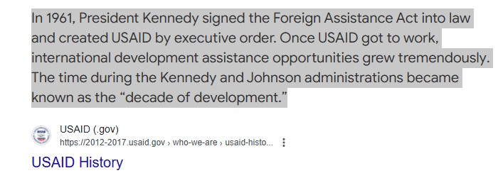 statelligence's tweet photo. @RealAlexJones LOL... USAID was originally an executive order Act. 
It's not out of context for a similar executive order to repeal the act and move it to the executive branch to monitor spending more closely. I would imagine then the Budget for the program will be at COST to Executive Branch https://t.co/7NrMju54ix