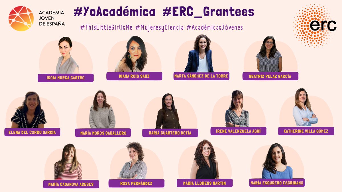 Academia Joven de España (@academia_joven) on Twitter photo Las ayudas a la investigación del <a href="/ERC_Research/">European Research Council (ERC)</a> son de las más prestigiosas y complicadas de conseguir, sólo se conceden a las investigaciones más punteras. Conozcamos referentes femeninos que las han conseguido. Comencemos por las ciencias exactas y experimentales. Las ayudas a la investigación del <a href="/ERC_Research/">European Research Council (ERC)</a> son de las más prestigiosas y complicadas de conseguir, sólo se conceden a las investigaciones más punteras. Conozcamos referentes femeninos que las han conseguido. Comencemos por las ciencias exactas y experimentales.