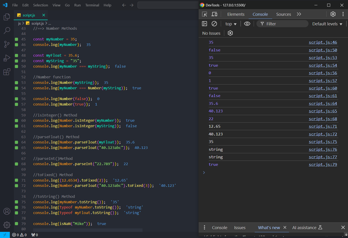 OlaTunBozz's tweet photo. Just learned about String and Number methods in JavaScript!
----------------------------------------------------
#JavaScript #Coding #LearnToCode #DevJourney https://t.co/J5rW713Tv7