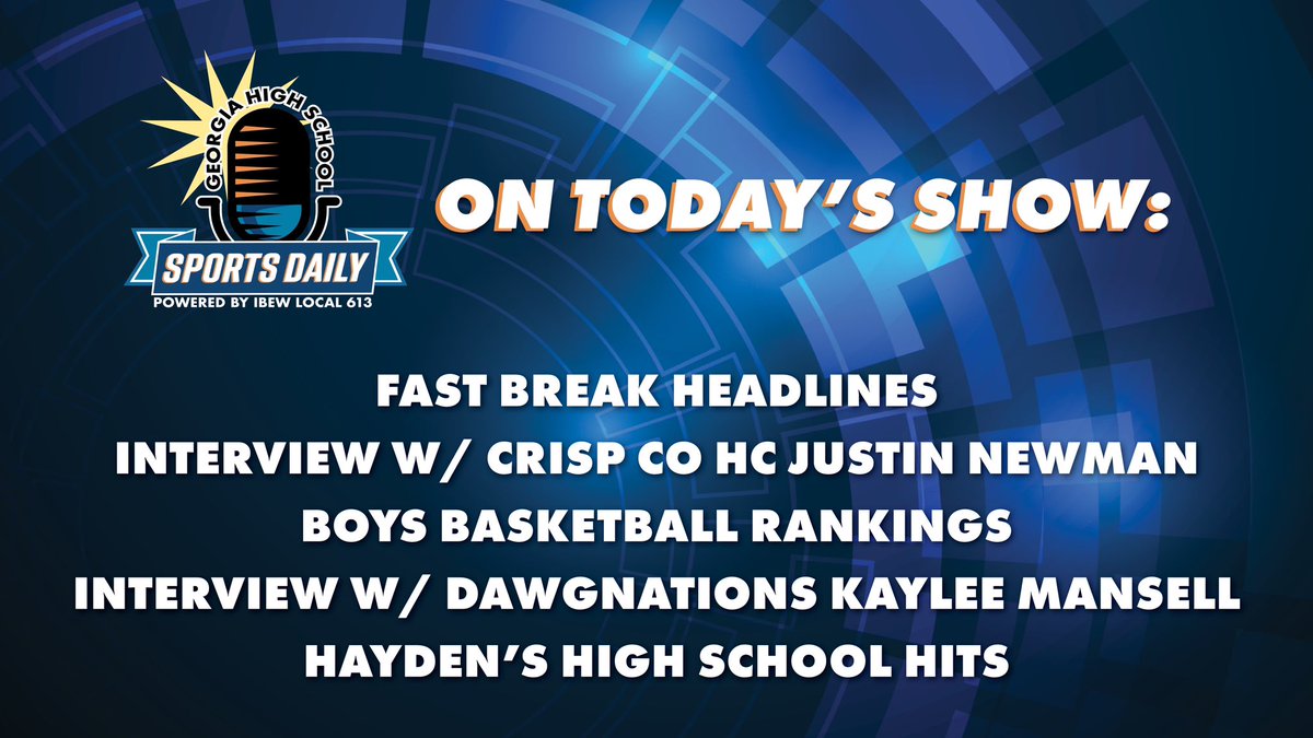 SCORE Atlanta (@scoreatlanta) on Twitter photo Happy Tuesday! Hereās whatās on the schedule for todayās new episode of āGEORGIA HIGH SCHOOL SPORTS DAILY!ā
š„: atlantanewsfirst.com/livestream/
The show starts every weekday from noon to 1 on the Peachtree Sports Network and will be streamed digitally on <a href="/ATLNewsFirst/">Atlanta News First</a>, <a href="/ZeamLocal/">Zeam</a> and Happy Tuesday! Hereās whatās on the schedule for todayās new episode of āGEORGIA HIGH SCHOOL SPORTS DAILY!ā
š„: atlantanewsfirst.com/livestream/
The show starts every weekday from noon to 1 on the Peachtree Sports Network and will be streamed digitally on <a href="/ATLNewsFirst/">Atlanta News First</a>, <a href="/ZeamLocal/">Zeam</a> and