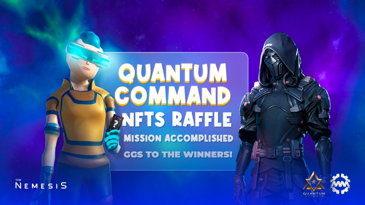 Nemixar's tweet photo. 🔥Quantum Command NFTs Raffle was a success! 🔥
All those who participated will receive the NFT and be able to join the #ClosedAlpha of #QuantumCommand! 👏
We will get in touch with you, worry not 😎
GGs everyone!
#TheNemesis #raffle #NFT https://t.co/zqNcAfLg6K