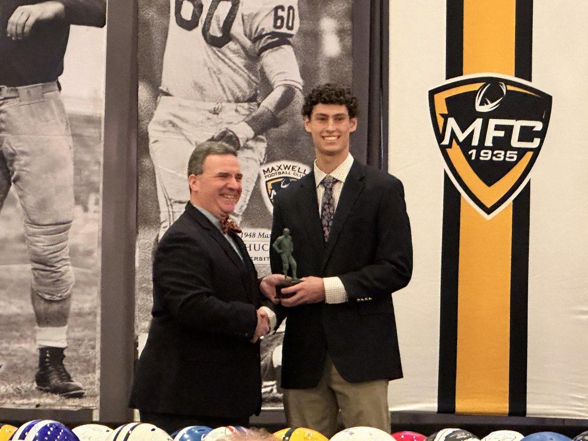 Thank you <a href="/MaxwellFootball/">Maxwell Football</a> club for putting on a wonderful banquet and recognizing my son,<a href="/RyanTat22/">Ryan Tattersall</a> for his excellence on the football field, academics &amp; his service to the community. Congrats to all the winners It’s an honor for all to be a part of this longstanding club.