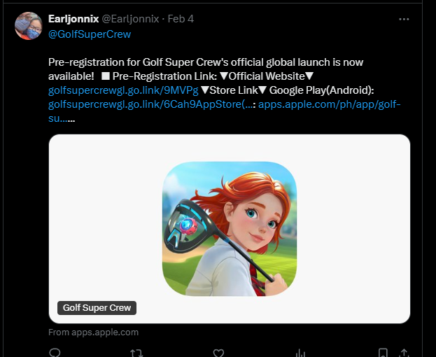 Earljonnix's tweet photo. @GolfSuperCrew #WEMIXPLAY #airdrop #PlayToEarn https://t.co/e4xO0IgL2i