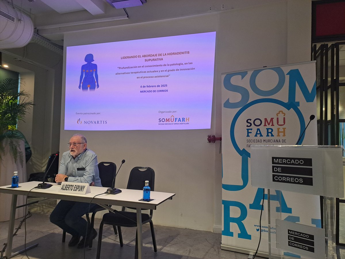 Somufarh's tweet photo. Comenzamos Jornada Liderando el abordaje de la #Hidradenitis Supurativa. 
Da la bienvenida @AlbertoEspuny
@NovartisSpain 
@Murciasalud https://t.co/Mo0Vxhyyfp