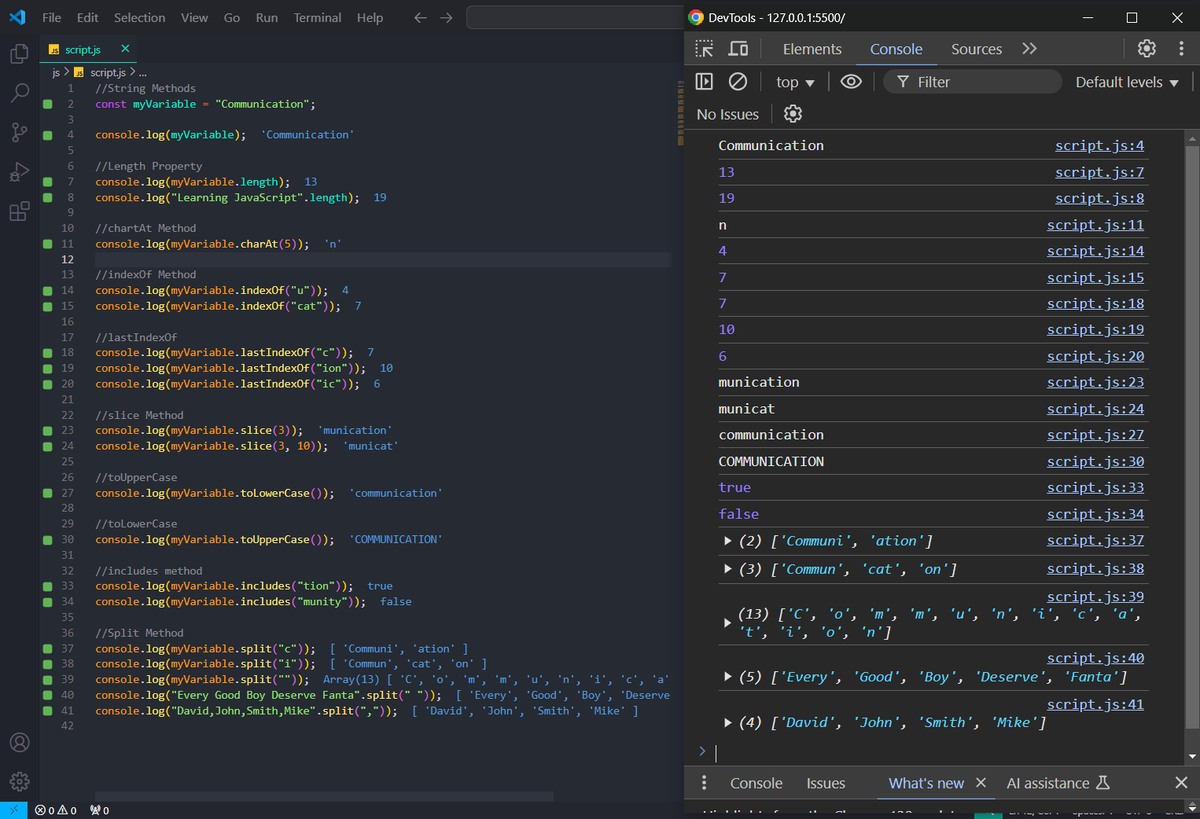OlaTunBozz's tweet photo. Just learned about String and Number methods in JavaScript!
----------------------------------------------------
#JavaScript #Coding #LearnToCode #DevJourney https://t.co/J5rW713Tv7