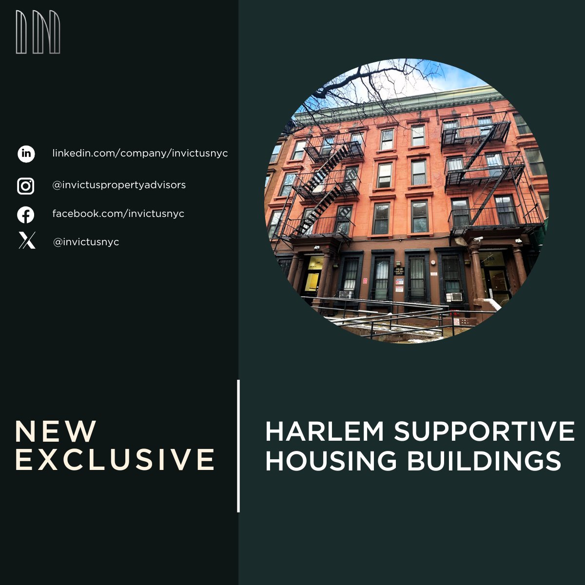 InvictusNYC's tweet photo. Invictus Property Advisors Closes a 20’-Wide Townhouse in East Harlem for $469 per SF

Announcing two (2) new exclusive listings in the area.

(i) - Supportive Housing Buildings
(ii) - Hamilton Heights Mansion

Contact us to learn more.

#harlem #buildingsales #supportivehousing https://t.co/56AE13F1Jq