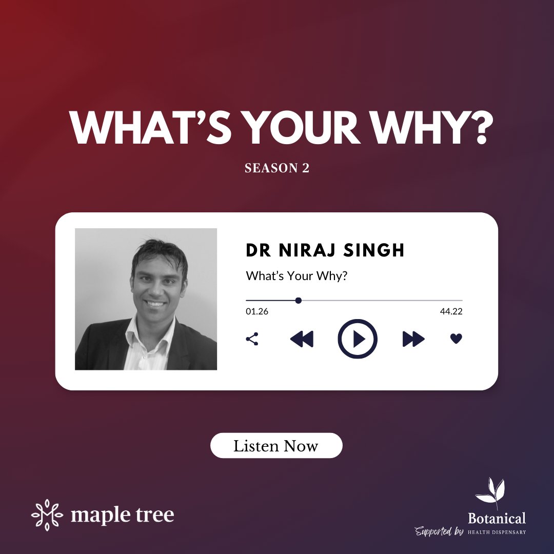 In his conversation with Hannah and Mike, Dr Singh shares what brought him to a career in medicine.

“We have hit a wall, so we have to be creative. This doesn't just give people hope, it actually works.”

Listen the full conversation here: 🎙️mapletreeconsultants.co.uk/post/dr-niraj-…