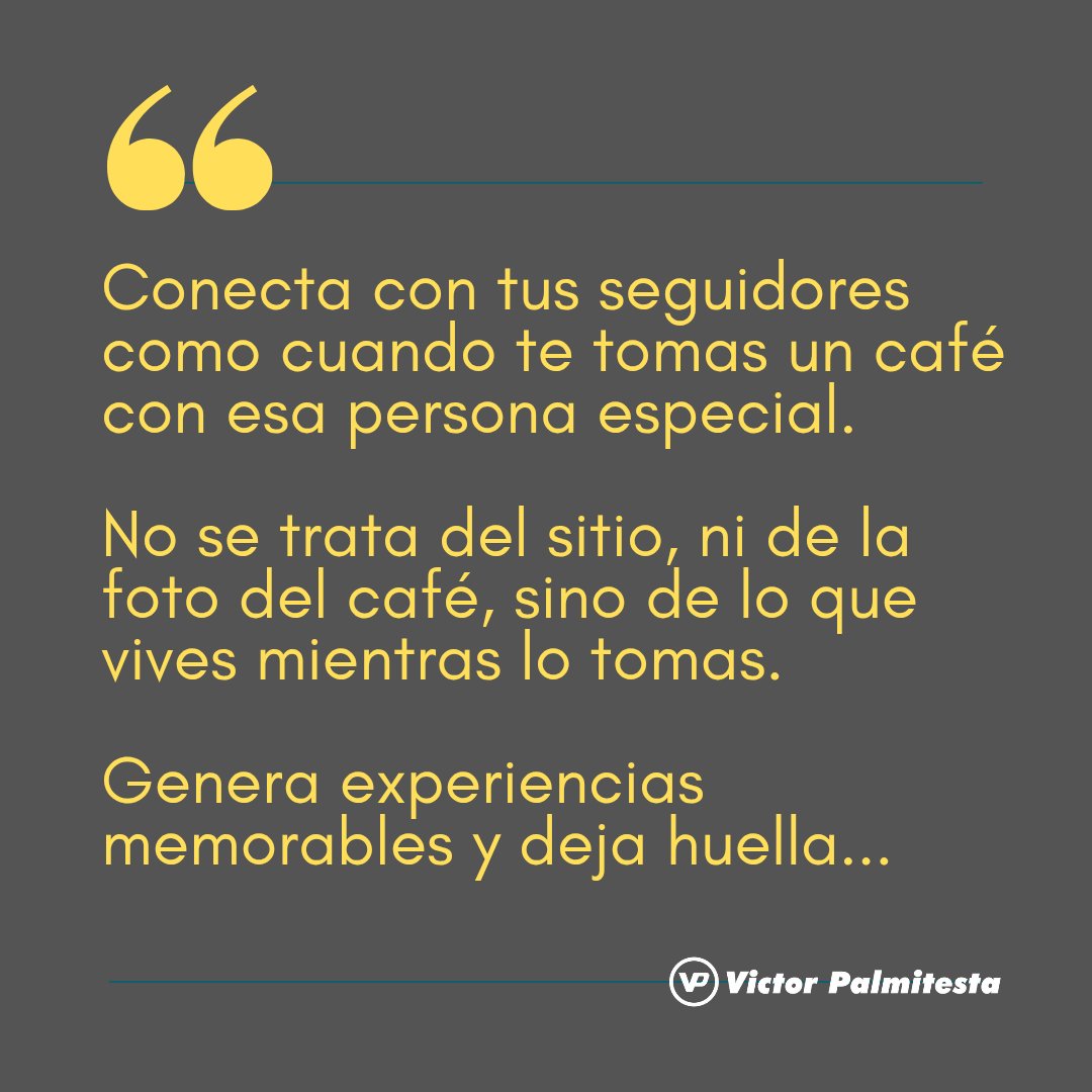 victorpalmitest's tweet photo. Genera experiencias y deja huella! https://t.co/Cj1y8DZzZf