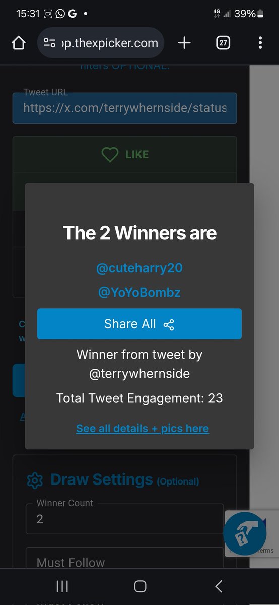 terrywhernside's tweet photo. Congratulations  @cuteharry20 @YoYoBombz 

Dm me and I'll send over https://t.co/Mee8BEE9nz