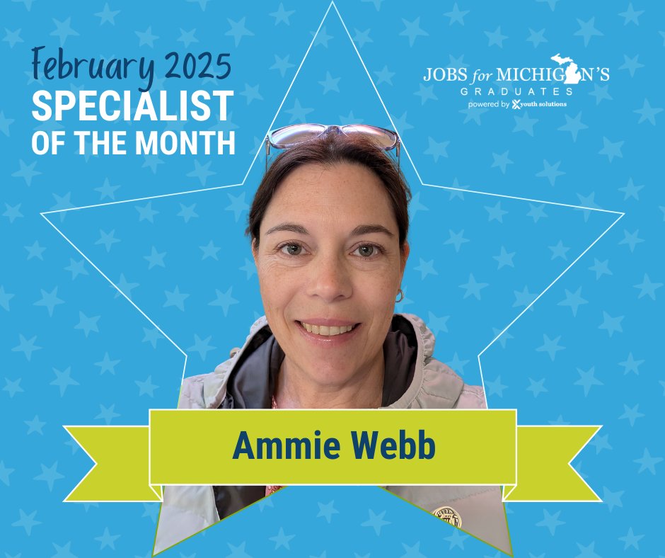 🎉 February Specialist of the Month: Ammie Webb! From 20 years in the Navy to guiding students at Ogemaw Heights High School in <a href="/MiWorksR7B/">Michigan Works! Region 7B</a>, Ammie Webb is dedicated to helping youth succeed. Read her full story: bit.ly/40Xw0dU

 #TeamJMG #MakingADifferenc
